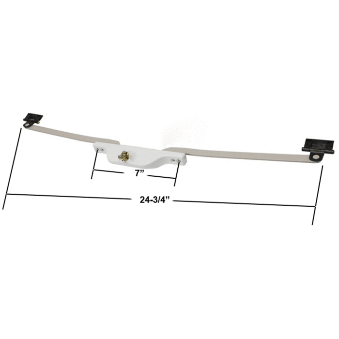 Truth Hardware Front Mount 24" Pivot Shoe Roto Awning Window Operator - White - Reflect Window & Door