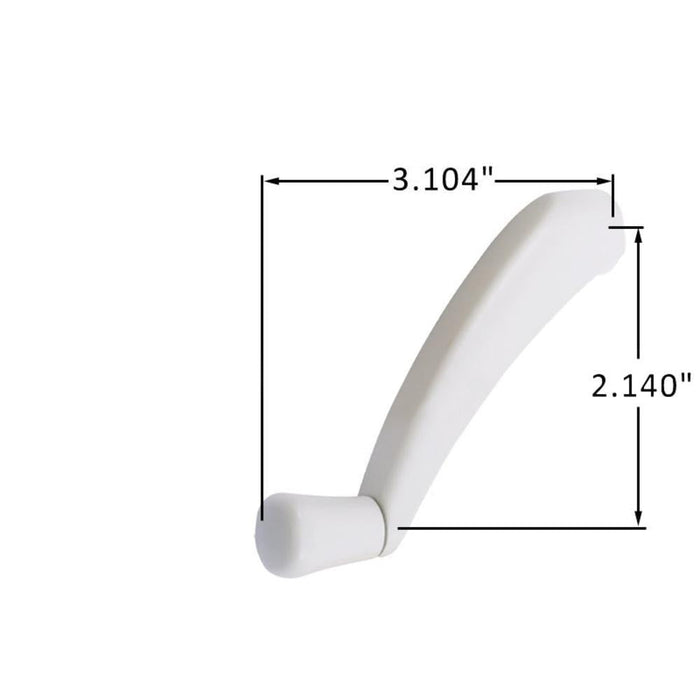 Truth Hardware Crank Handle – White Maxim Contour Replacement - Reflect Window & Door