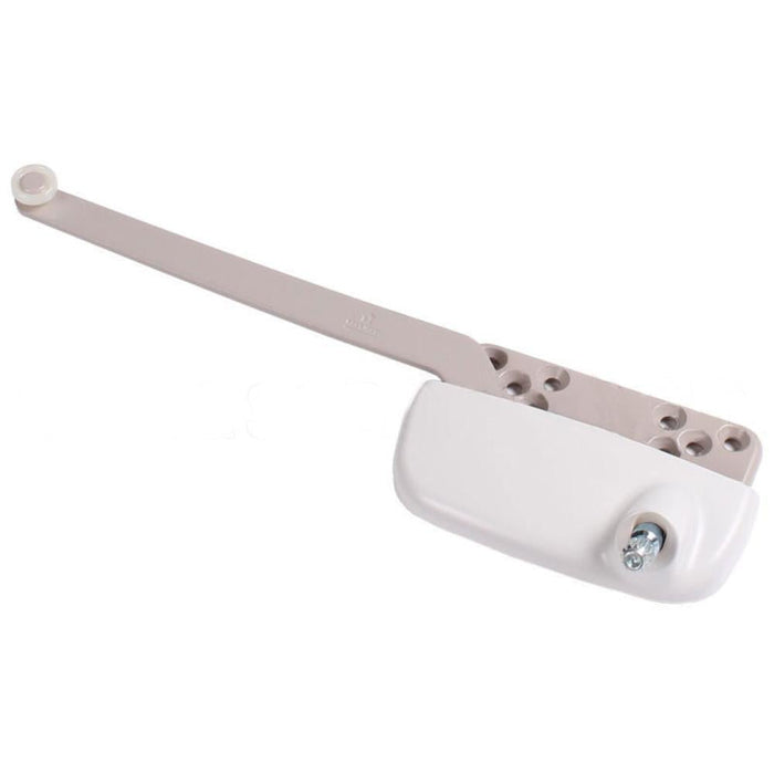 Truth Hardware White Ellipse Left Hand Casement Window Operator – 7 - 1/2" Single Arm Crank Mechanism - Reflect Window & Door