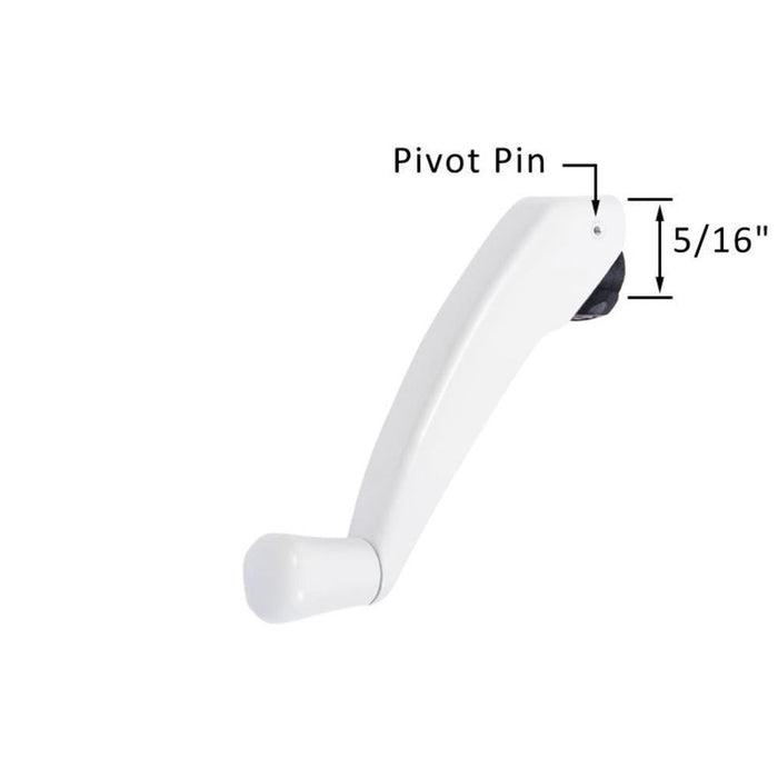 Truth Hardware White Folding Window Operator Crank Handle – Durable Window Crank Replacement - Reflect Window & Door