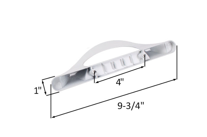 Truth Hardware White Keyed Patio Door Security Handle – 4" Hole Spacing for Sliding Glass Doors - Reflect Window & Door
