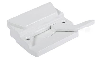 Truth Hardware White Entrygard Left Hand Security Sash Lock – 2 - 3/8" Screw Holes – Durable Window Lock Replacement - Reflect Window & Door