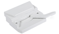 Truth Hardware White Entrygard Left Hand Security Sash Lock – 2 - 3/8" Screw Holes – Durable Window Lock Replacement - Reflect Window & Door