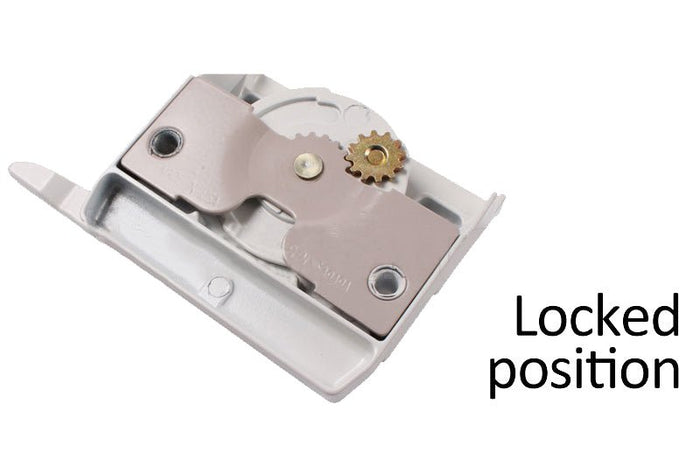 Truth Hardware White Entrygard Left Hand Security Sash Lock – 2 - 3/8" Screw Holes – Durable Window Lock Replacement - Reflect Window & Door