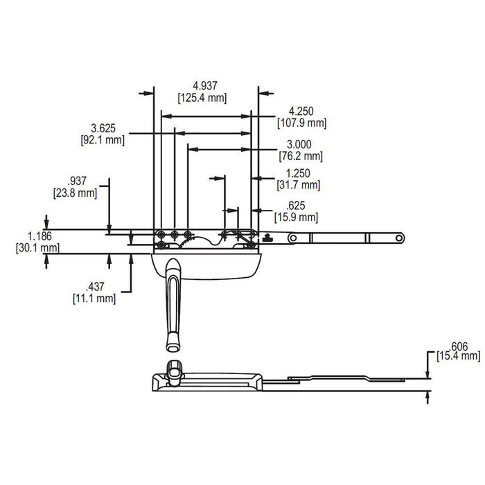 Truth Hardware White Left Hand Reverse Dyad Maxim Casement Window Operator – Reliable Window Operator - Reflect Window & Door