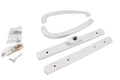 Truth Hardware Signature White Sliding Glass Patio Door Handle Set – Center Lock Security Replacement - Reflect Window & Door