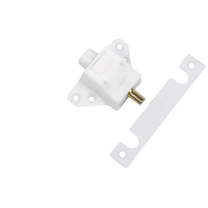 Truth Hardware White Sliding Patio Door Lock with Keeper – Secure Replacement Lock for Glass Doors - Reflect Window & Door