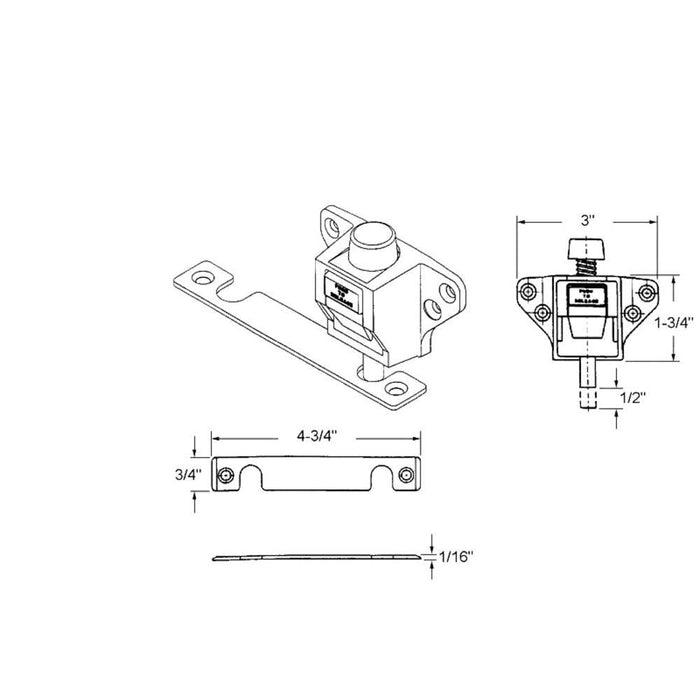 Truth Hardware White Sliding Patio Door Lock with Keeper – Secure Replacement Lock for Glass Doors - Reflect Window & Door
