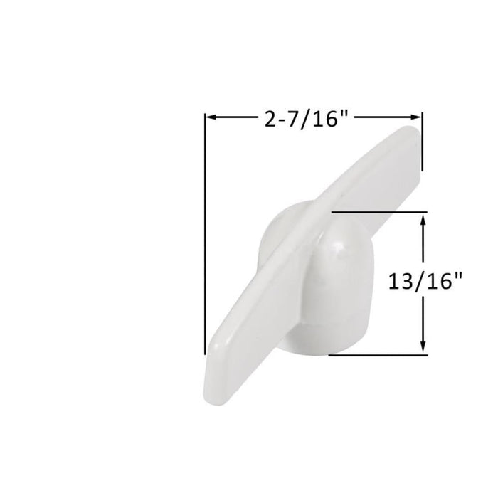 Truth Hardware Window Handle – T - Crank, White, 5/16" Spline - Reflect Window & Door