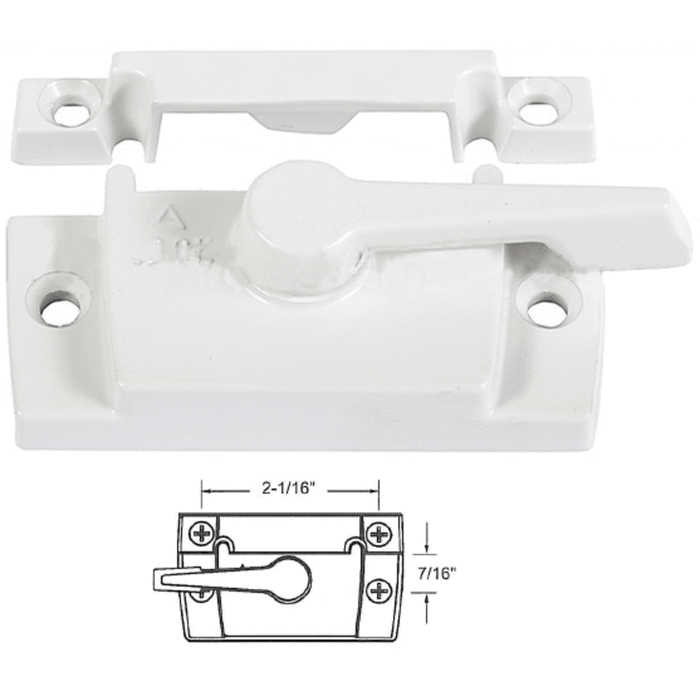 Truth Hardware Window Sash Lock With Lugs- 7/16" Backset 2-1/16" Mounting Holes - Reflect Window & Door