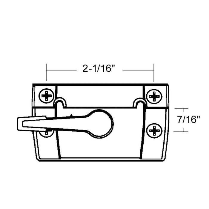 Truth Hardware 7/16" Backset Window Sash Lock with Lugs – Durable Window Locking Hardware - Reflect Window & Door