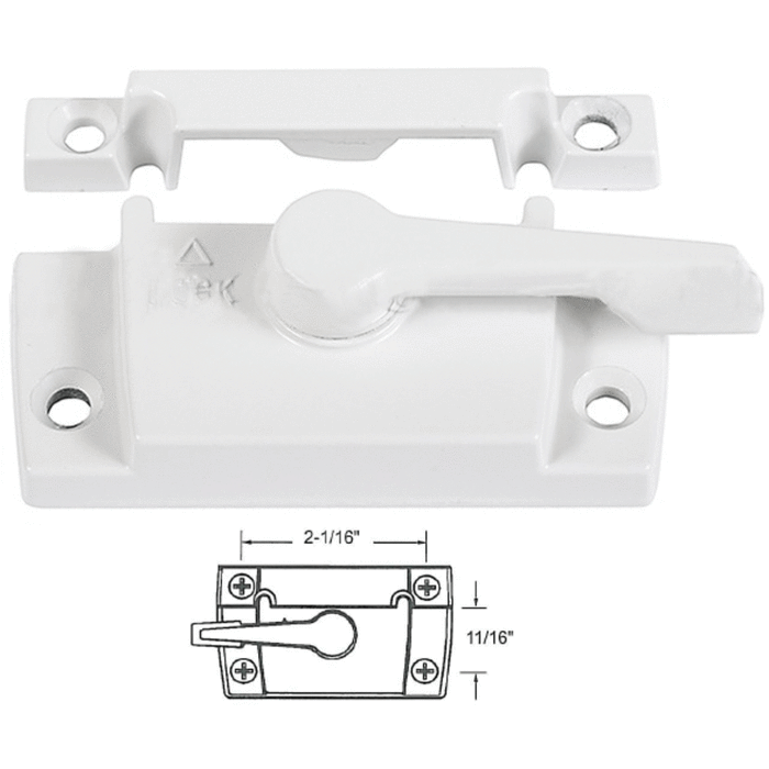 Truth Hardware Window Sash Lock With Lugs- 11/16" Backset 2-1/16" Mounting Holes - Reflect Window & Door