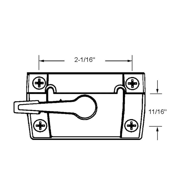 Truth Hardware 11/16" Backset Window Sash Lock with Lugs – Durable Window Lock Replacement - Reflect Window & Door