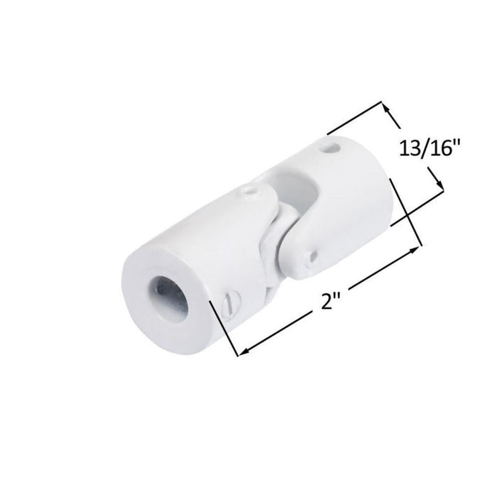 Truth Hardware White Universal Joint – Awning & Skylight Window Operator Accessory – 5/16" Spline - Reflect Window & Door