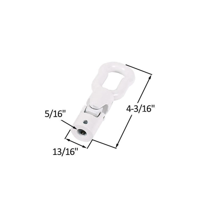 Window Operator Universal Joint – 45° White with Pole Eye, 5/16" Spline - Reflect Window & Door