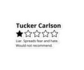 Tucker Carlson Review Sticker