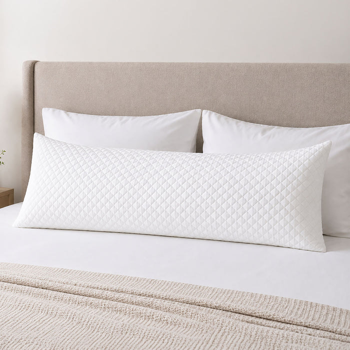 Uratex Senso Memory Body Pillow, shown in a room setting