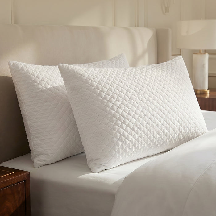 Uratex Senso Memory Traditional Pillow, shown in a room setting