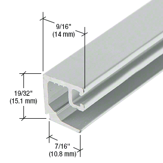 U.S. Aluminum Commercial Door Glass Stop for 1/4" Glass - Clear Anodized - Reflect Window & Door