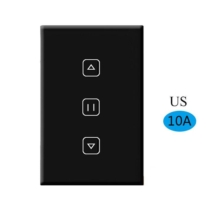 US WiFi Smart Timer Glass Wall Touch Curtain Switch Controller Roller Shutter Electric Motor TUYA Smart Life Google Home Alexa.wifi module curtain roller