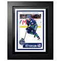 Vancouver Canucks Elias Pettersson Frame - 12" x 16" Home Jersey Block Design