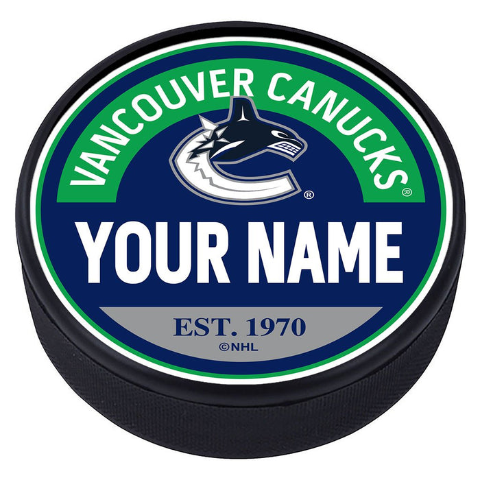 Vancouver Canucks Puck - Personalized