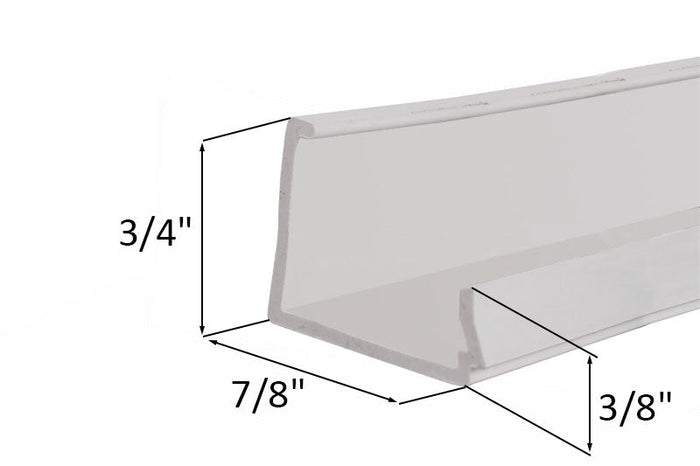 Vinyl Window Stop for Double Glazed, White, 3/4" x 7/8" – Cut to Length - Reflect Window & Door