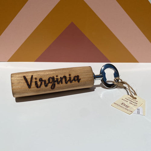 "Virginia" Calligraphy Bottle Opener