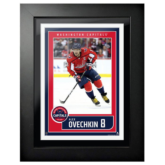 Washington Capitals Alexander Ovechkin Frame - 12" x 16" Home Jersey Block Design