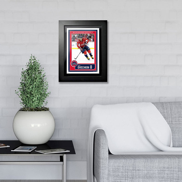 Washington Capitals Alexander Ovechkin Frame - 12" x 16" Home Jersey Block Design