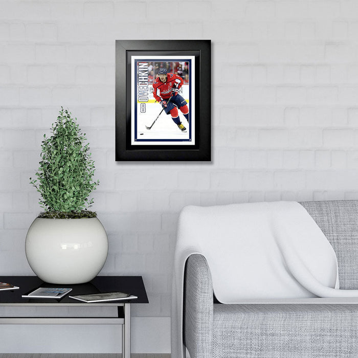 Washington Capitals Alexander Ovechkin Frame - 12" x 16" Home Jersey Vertical Design