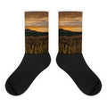 Western Skies at Sunset Black foot socks