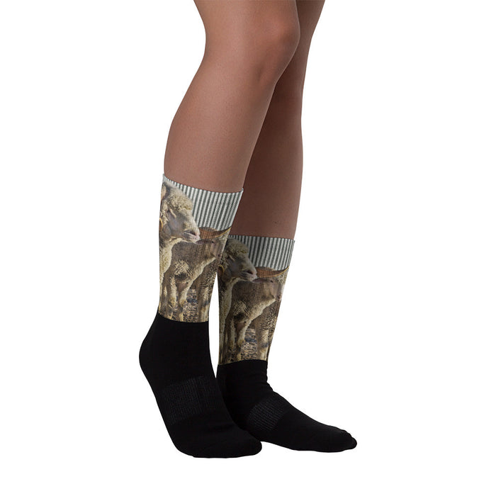 When I am Older - Black foot socks
