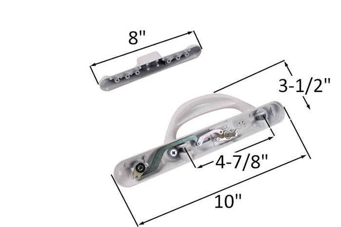Sliding Glass Patio Door Handle Replacement – Left Hand, White Finish - Reflect Window & Door