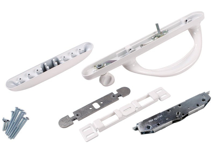 Sliding Glass Patio Door Handle Replacement, White – Right Hand, Secure Locking - Reflect Window & Door