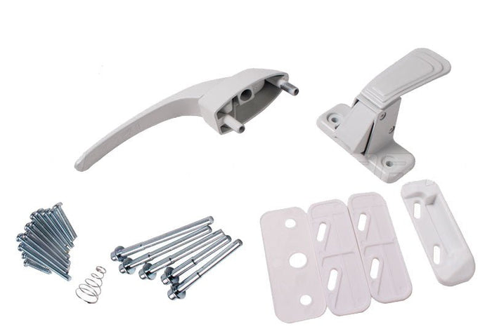 White Handle Set for Residential Swinging Screen & Storm Doors - Reflect Window & Door
