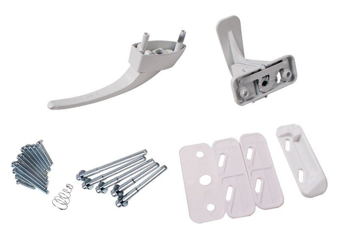 White Handle Set for Residential Swinging Screen & Storm Doors - Reflect Window & Door