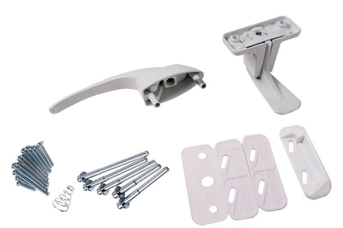 White Handle Set for Residential Swinging Screen & Storm Doors - Reflect Window & Door