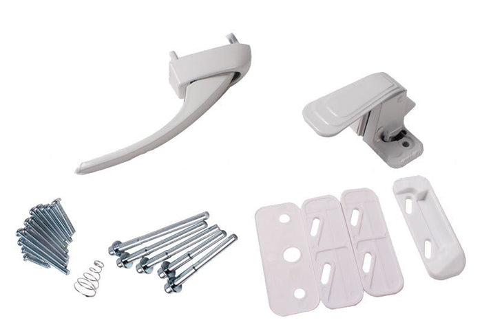 White Handle Set for Residential Swinging Screen & Storm Doors - Reflect Window & Door