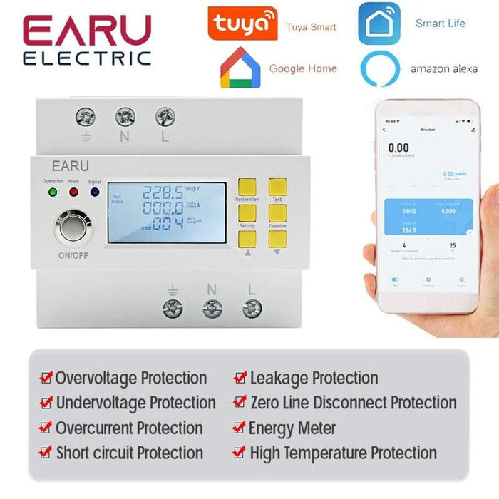 WiFi Smart Electric Energy Protector Meter timer Power Consumption Monitor kWh Meter Wattmeter Leakage Protection AC220-300V.