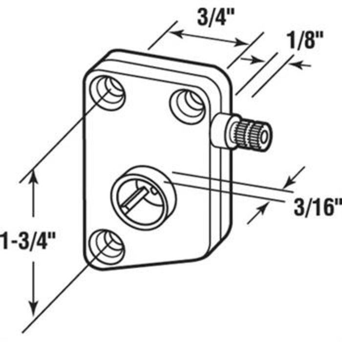 Window Slant Sill Torque Operator; 1 - 3/4" Screw Holes - Right Hand - Reflect Window & Door