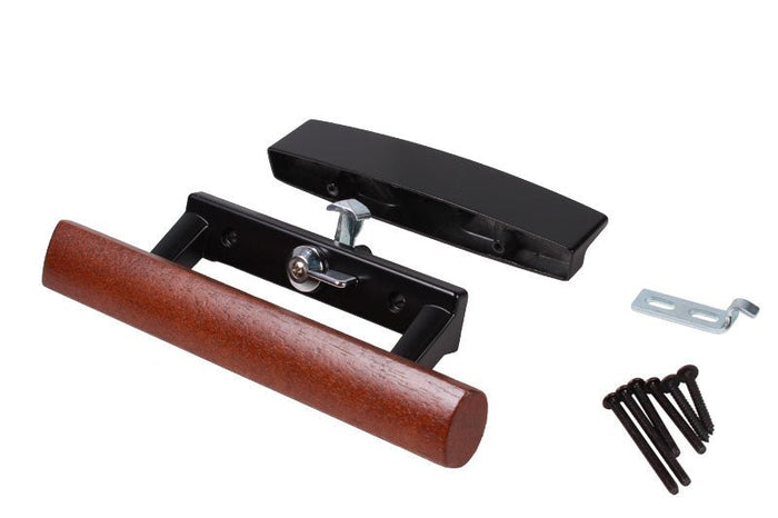 Sliding Glass 3 - 1/2" Hole Spacing Black Patio Door Handle - No Key - Reflect Window & Door