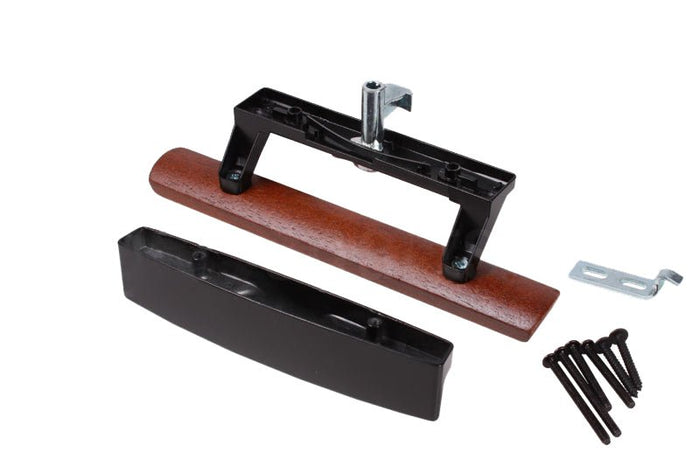 Sliding Glass 3 - 1/2" Hole Spacing Black Patio Door Handle - No Key - Reflect Window & Door